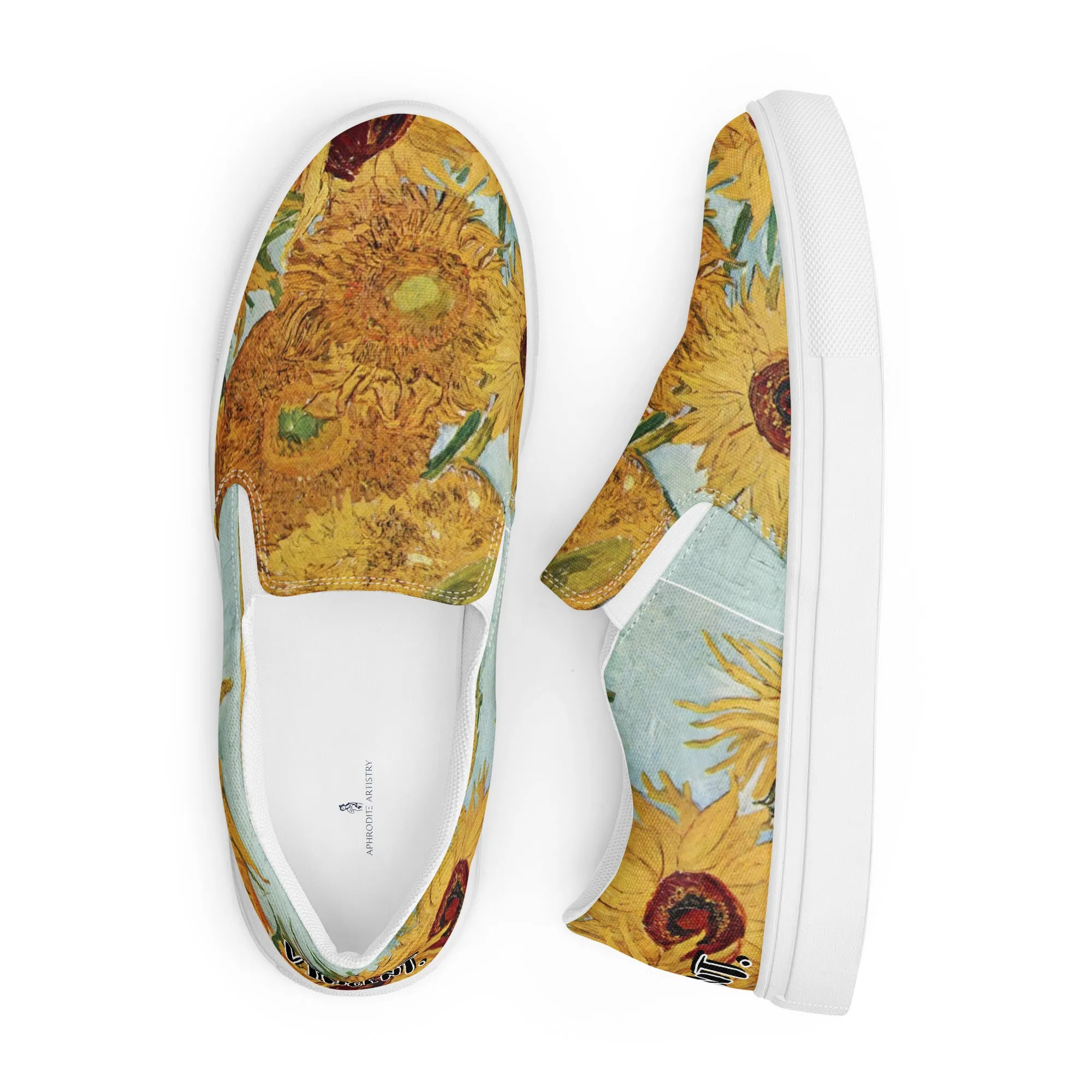 Women’s Van Gogh Inspired Sunflowers slip-on canvas shoes