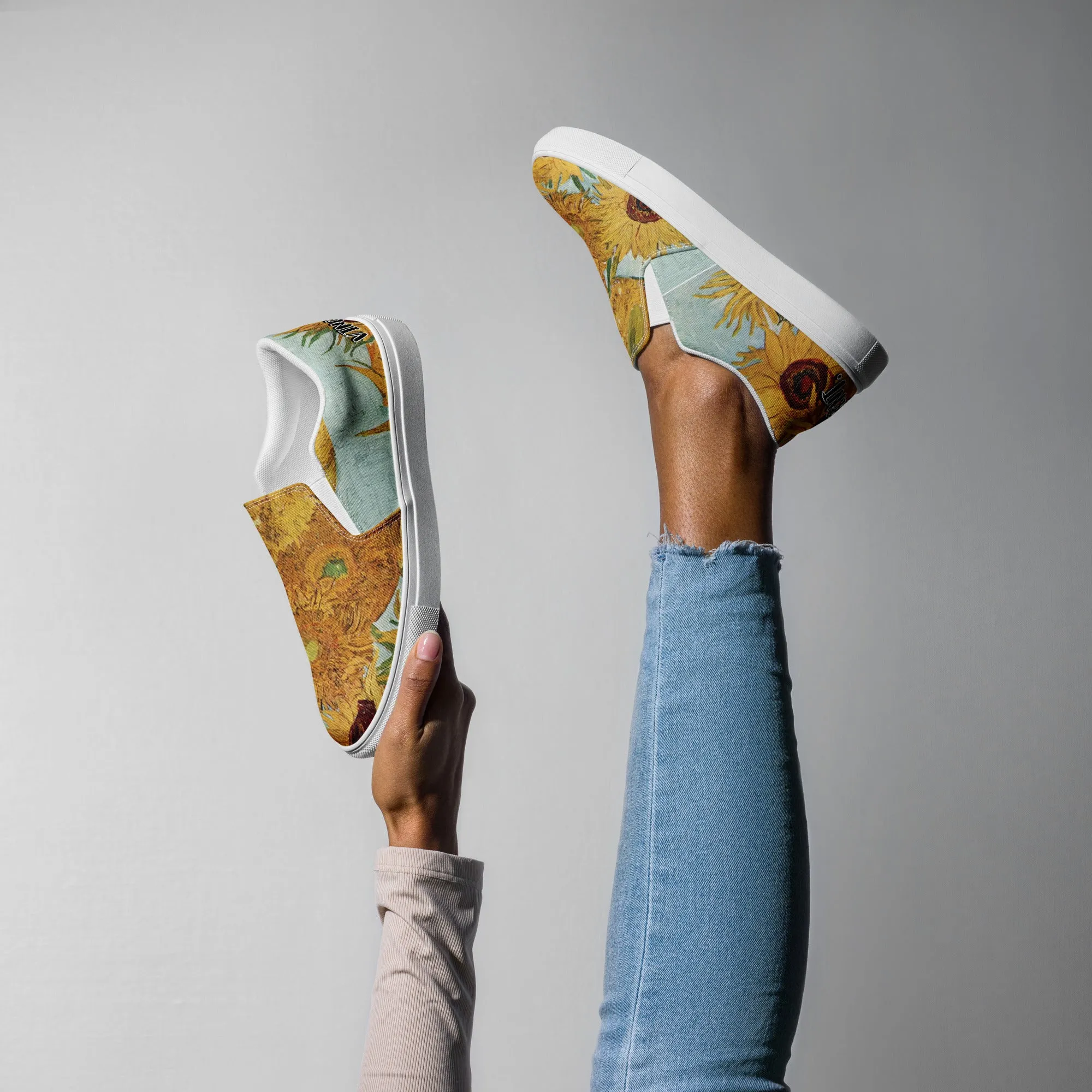 Women’s Van Gogh Inspired Sunflowers slip-on canvas shoes
