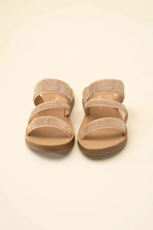 ZEAL-S Rhinestone Strap Sandals